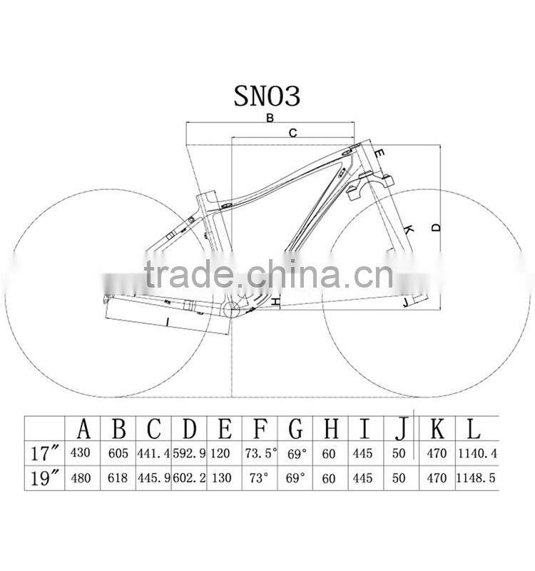 new arrival 26er fat frame BB100mm rear 190mm carbon complete fat bike