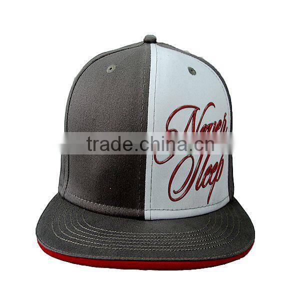 Custom special printing flat brim fitted hats