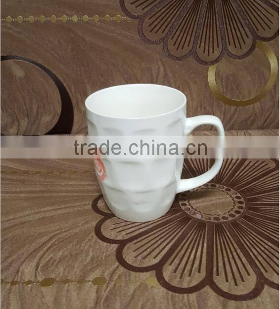 ceramic cup unglazed with unique design for advertising