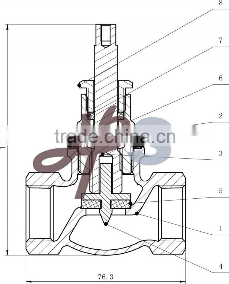 bronze casting stop valve