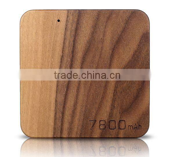AWC910 Best Quality Beech and Walnut Wood+Aluminium portable charger power bank 10400mah power bank