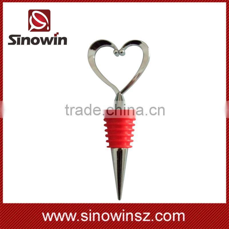 Fancy wine bottle stopper with heart design