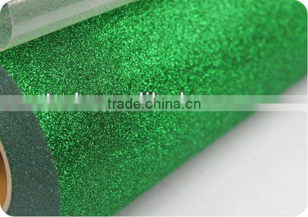 transfer glitter pu vinyl film for garment transfer silver color