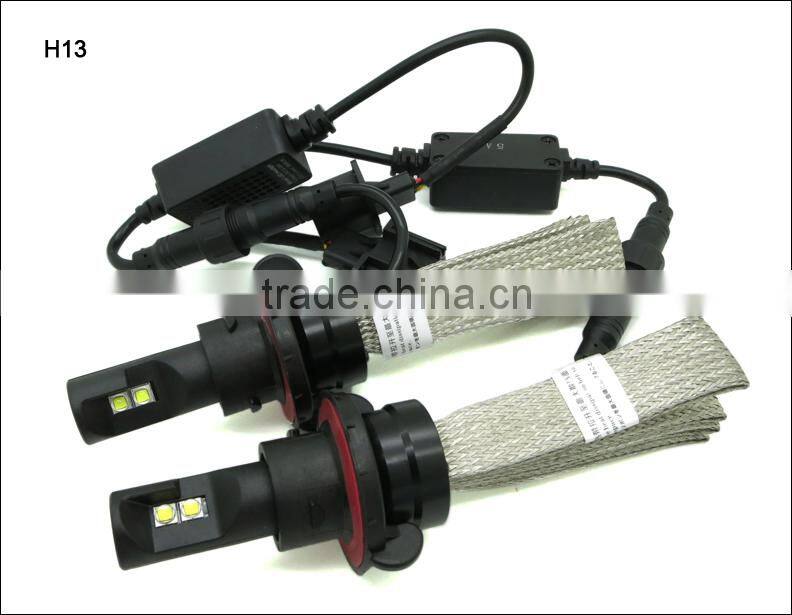 2015 New design G5 6000LM no fan H4 H13 9004 9007 LED car headlight bulb