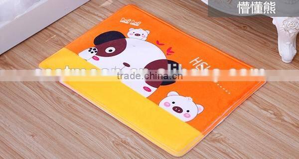 hotel modern floral pattern floor bathroom cowhide rug