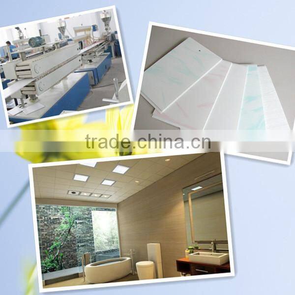 Gray and white marble design pvc ceiling board