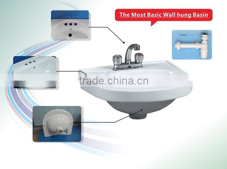 Sanitary ware white color wall hung washing basin
