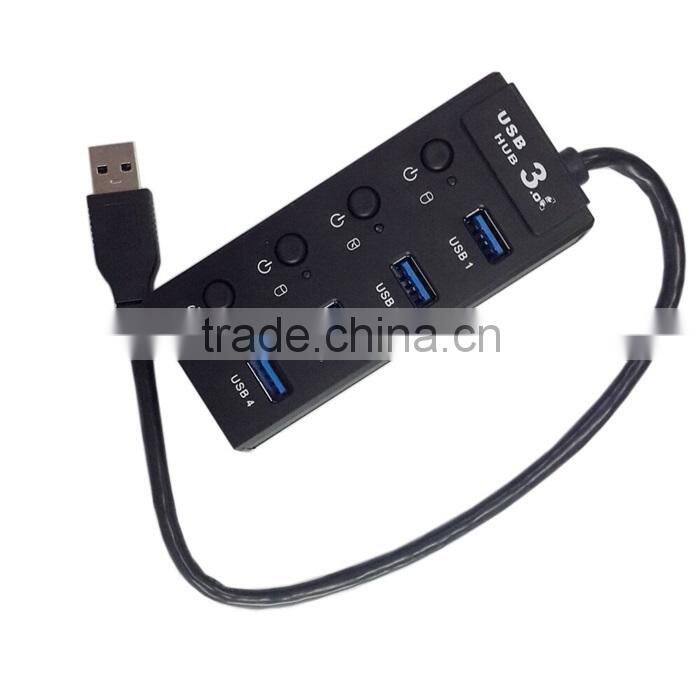3.0 High Speed Computer 4 Port Usb Hub with power switch