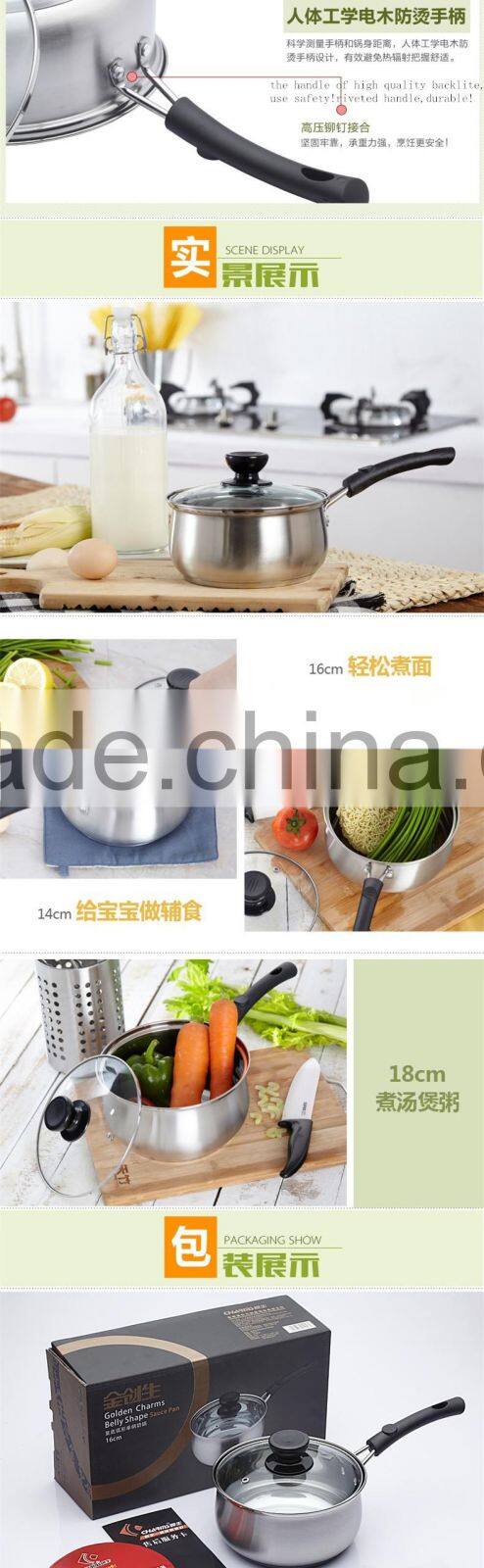 6.3" Charms stainless steel commercial mini milk pan kitchenware