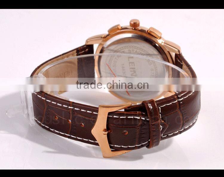 Newest Luxury Automatic Leather Strap Men Wrist Watch Gift