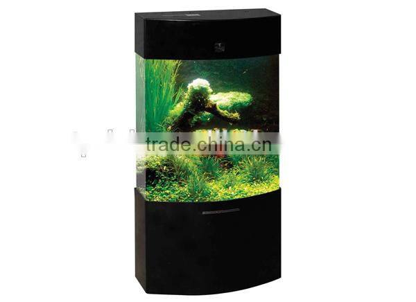2015 hot sale funny Acrylic fiber fish aquarium tank with Poster Pasted on Back Board