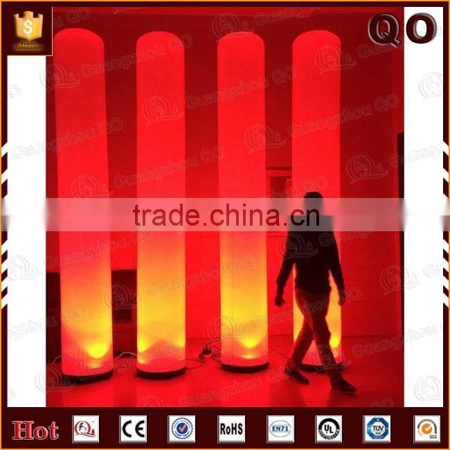 Outdoor and indoor decoration inflatable lighting pillar for wedding