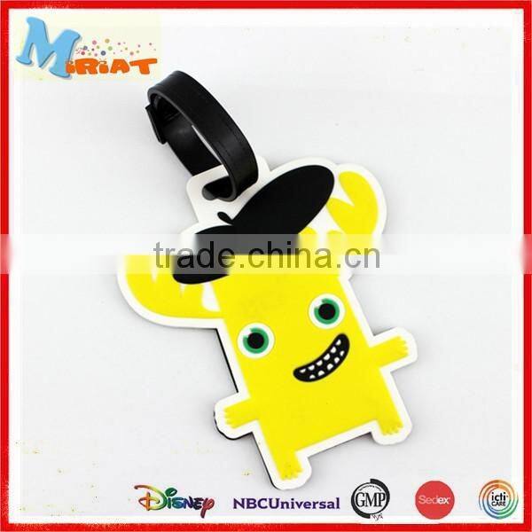 Hot promotion soft pvc lovely children luggage tag