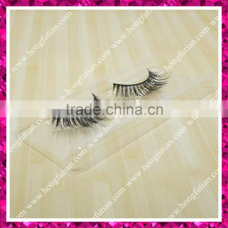 100% real mink fur eyelash 3D volume hand made lashes manufacturer Qingdao