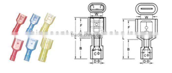 Flat male and female terminal crimping press