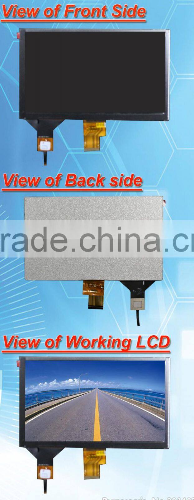 8inch 600nits 1024*600 high brightness capacitive touch panel lcd display with lvds interface