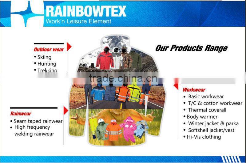 HIGH VISIBILITY LONG PATTERN PU RAINCOAT