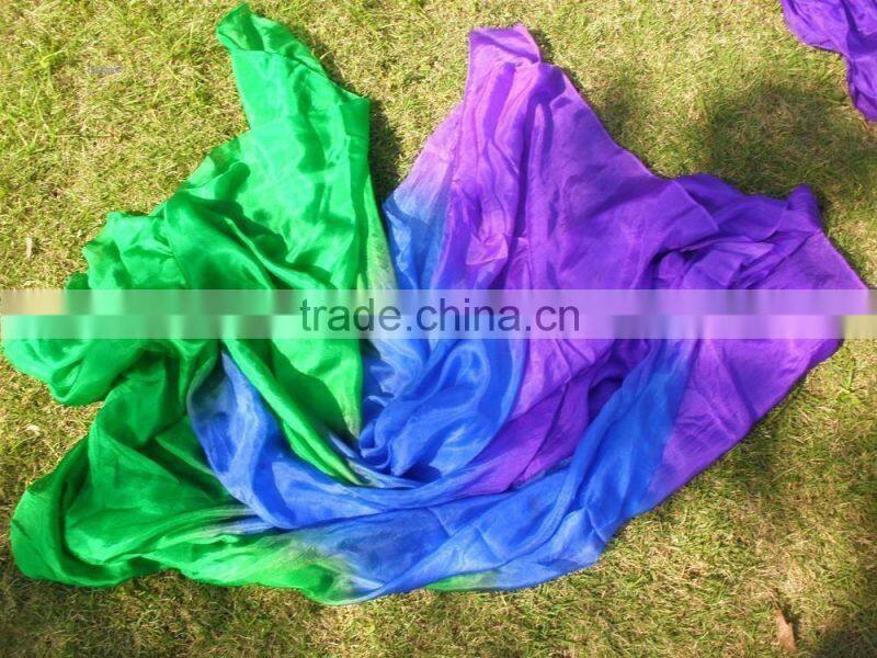 2016 High quality women 100% real belly dance veil silk Chinese belly dancing veils accessories