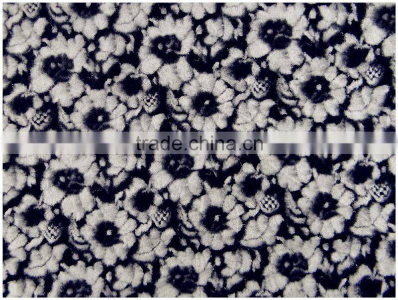 ballistic pant fleece peached fabric pain flowers different color manufactur mading cotton lace fabrics