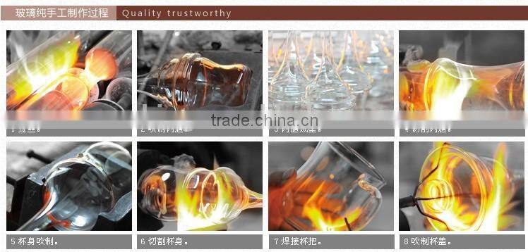 2016 TOP SALE double wall glass tea pot with FDA