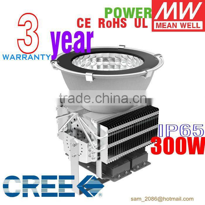 AC90-305V High power 300w led flood light, MEAN WELL POWER, CREE LED