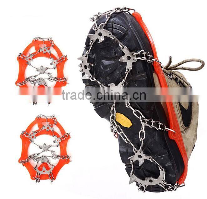 Camping Equipment 8/10/12/14/18 tines teeth Stainless Steel Seamless welding anti-slip snow shoes ice rubber climbing crampons