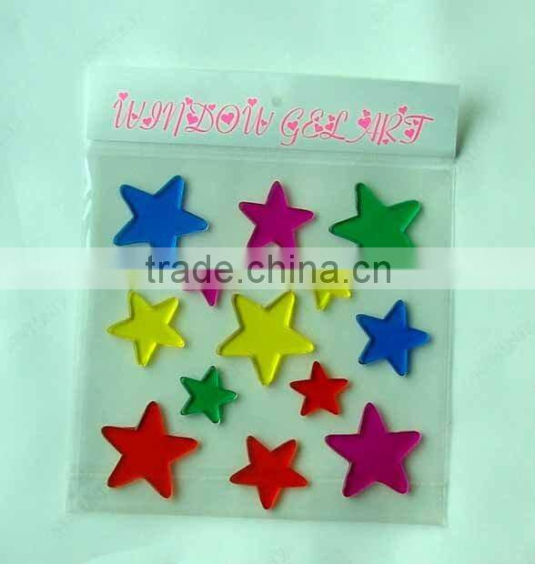 Happy birthday cakes shape kids cute puffy stickers/foam sticker for gift