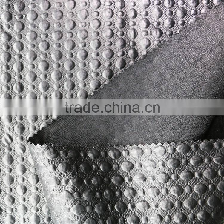 pu foam black color florl partten embossed leather