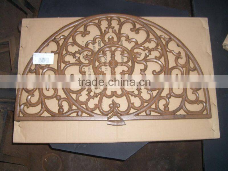 metal doormat half round shape