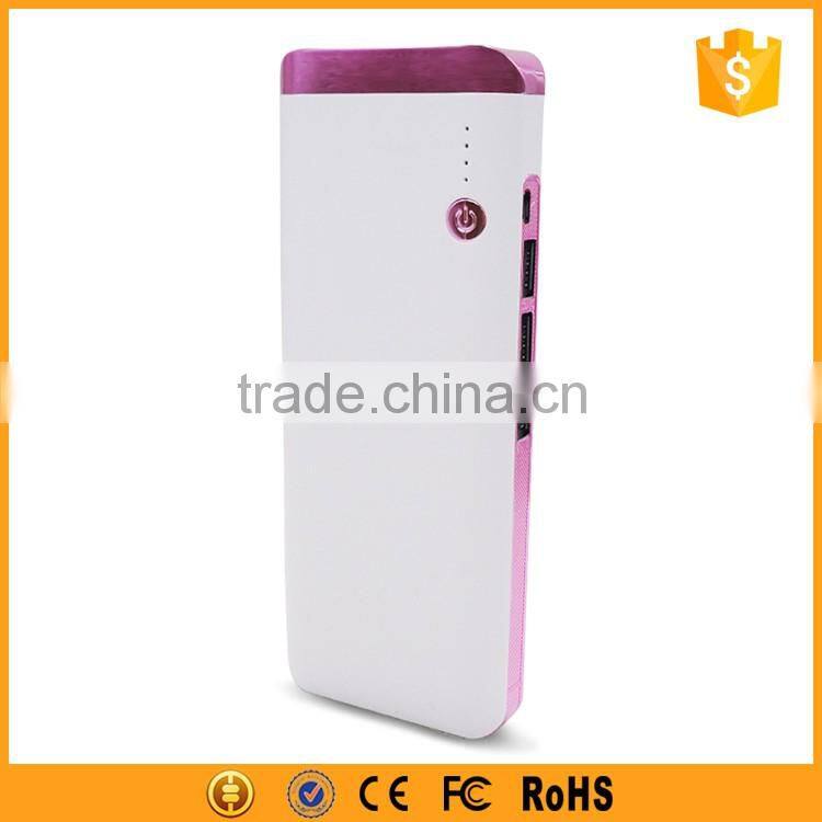 Portable 3 usb output 10000mah bank power for cell phone