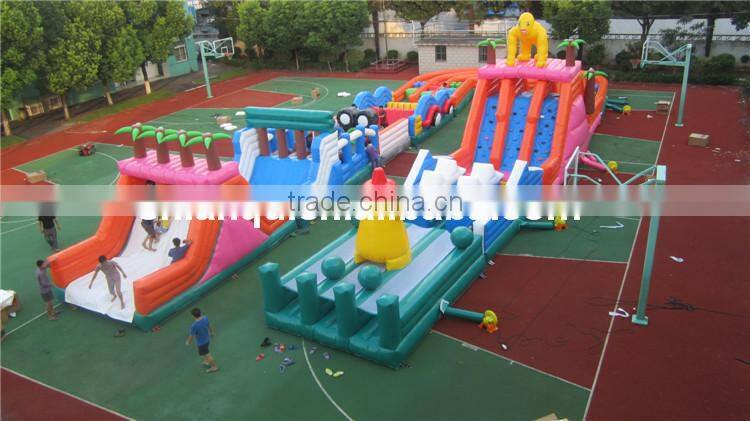 2014 Super Long Outdoor Adult Inflatable Obstacle Course for Sale