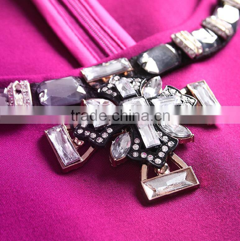 latest purple casual vintage styhlish clothing one piece dress