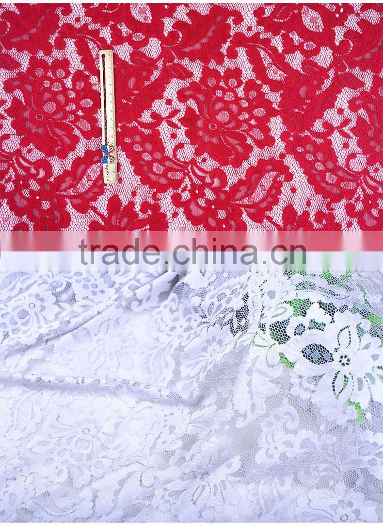 Cotton Chinlon Lace Fabric for Wedding Dresses