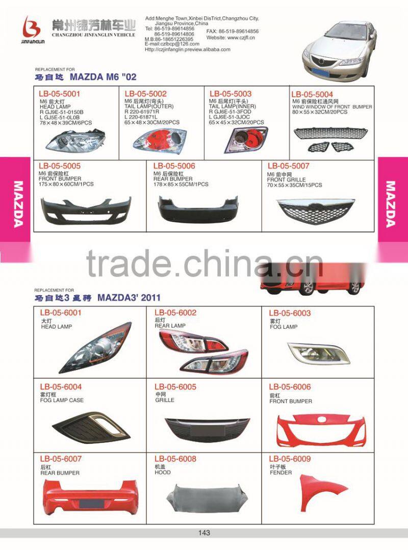 auto accessories & car body parts tail license LIGHT for MAZDA 3 headlamp