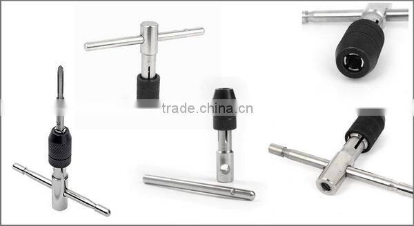9 pcs threading tap set with t handle tap wrench