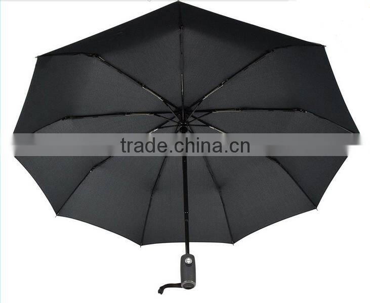 190T Fabric with Teflon Strong windproof superlight frame 8 ribs automatic travel umbrella with Aluminium frame