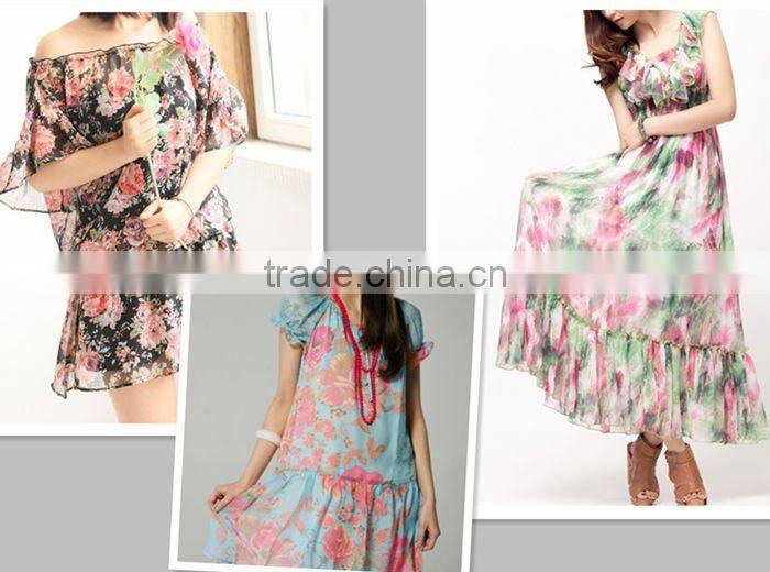 Beautiful printed chiffon fabric