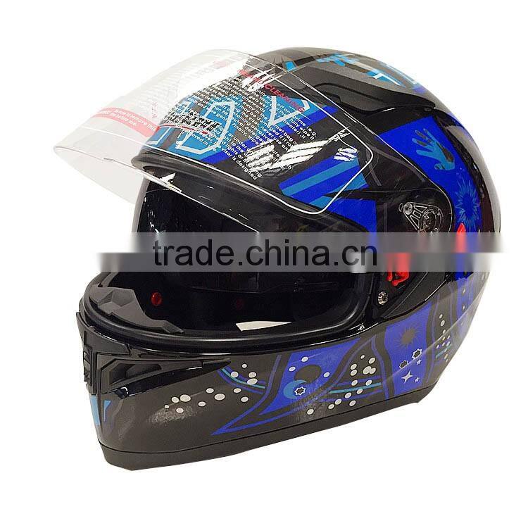 full face motorcycle helmet ABS matericl safty helmet with double visors