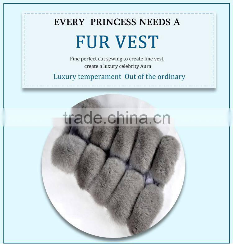 women faux fur vest , high soft grey faux fur vest clothing