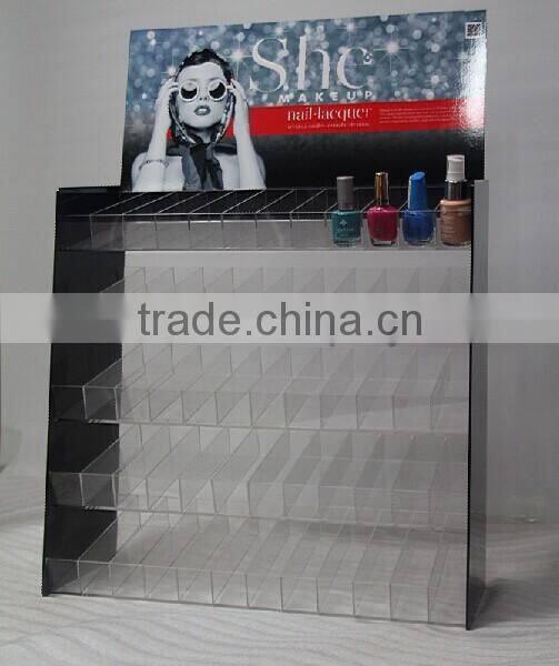 handmade 5 tiers clear wholesale custom rotating acrylic nail polish rack display shenzhen factory with sign