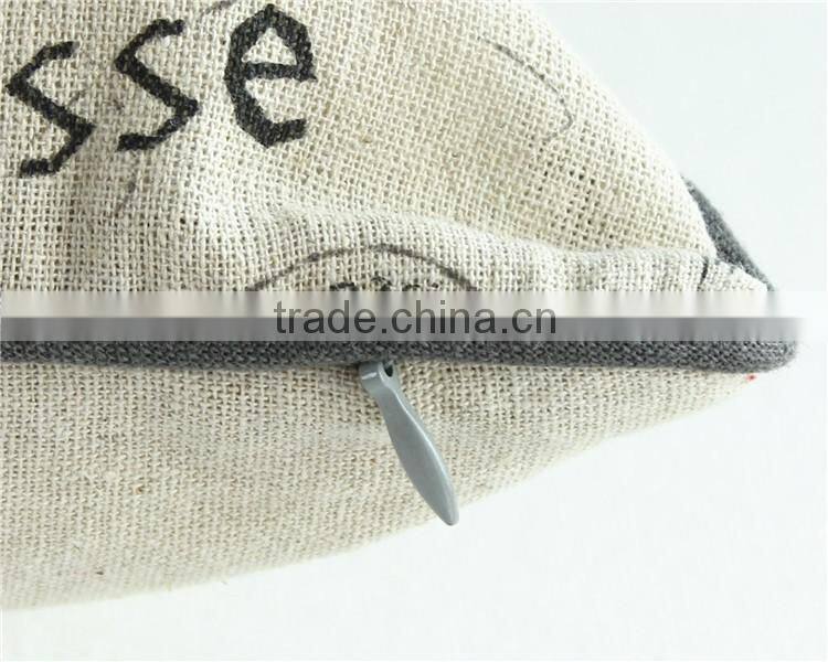 hot style mediterranean style English printing Eiffel Towe cushion cover Cloth art household cotton and linen hold pillow