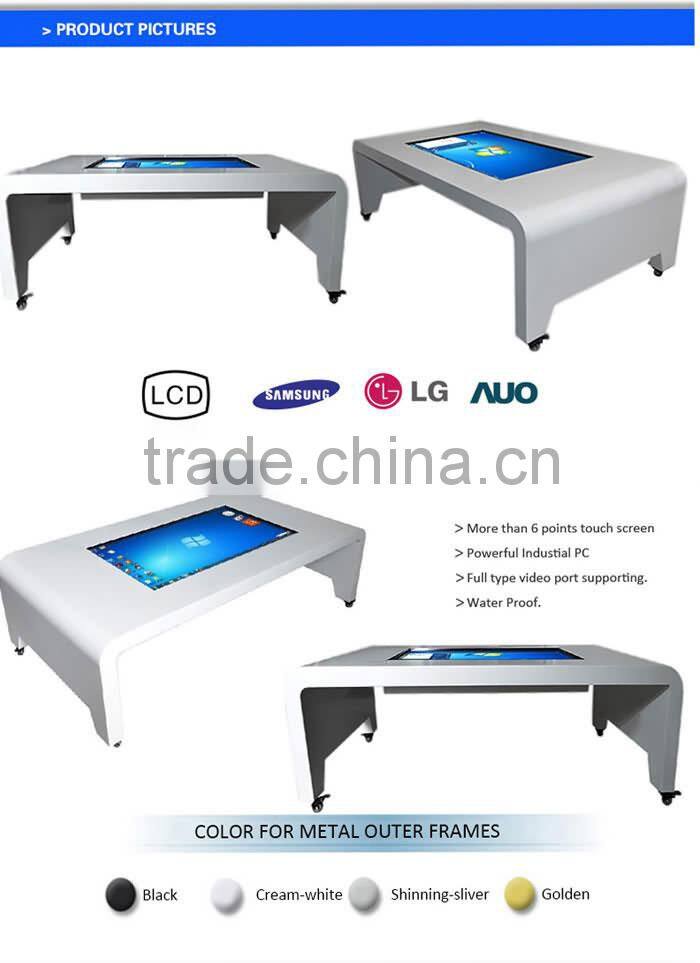 46 inch waterproof touch screen game/coffee table with Win7/8