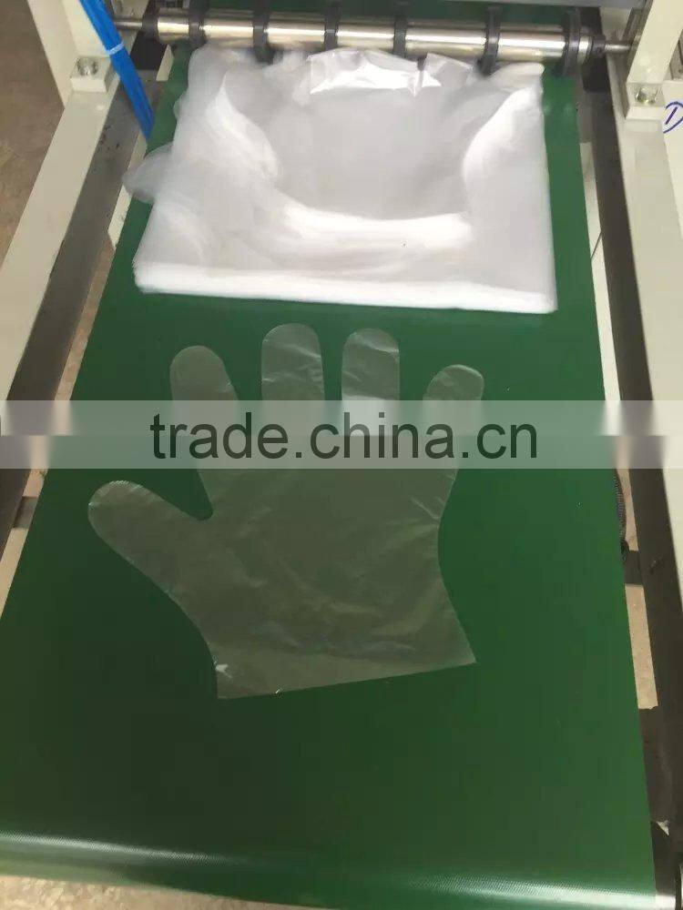 WG 500 double layers disposable plastic glove making machine price