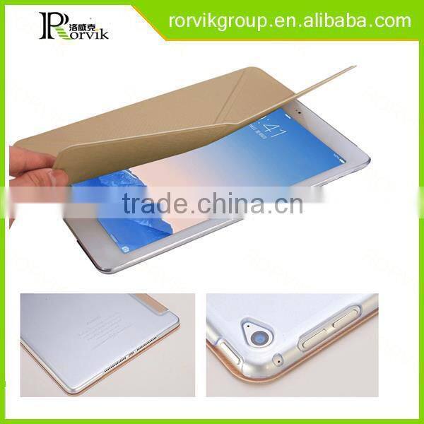 ultrathin and foldable transformers style tablet leather case for ipad 6