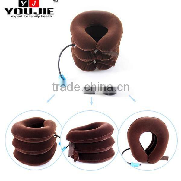 Factory direct clinic healthcare adjustable soft neck support cushion with air pump