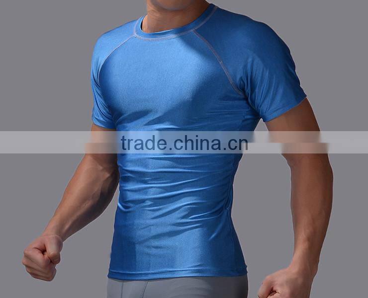100% breathable blue blank men's sport t-shirt fashion men's sports wear