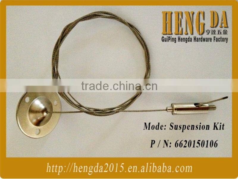 Galvanized steel lighting fixture hangers sling rope