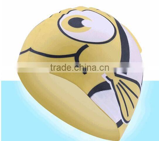 Animal Pattern Cartoon Silicone Kid Children Swimming Bathing Head Cover Cap Hat