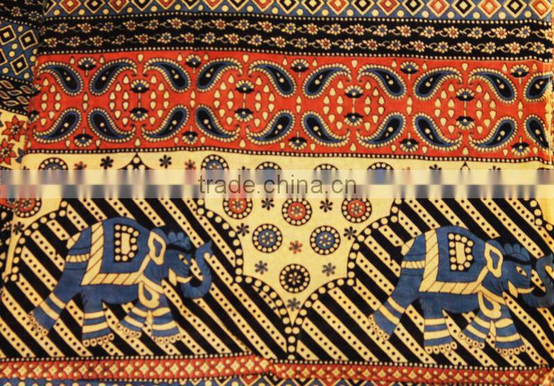 Cotton bagru printed ladies dresses & fashion wear garments fabric / 2016 Print fabrics, Block printed cotton fabric