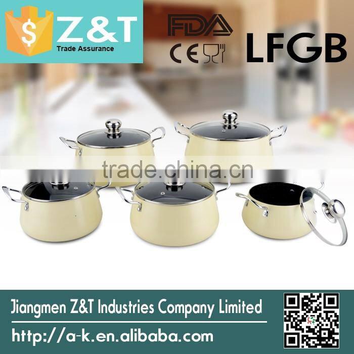 China wholesaler aluminum kitchenware set satin